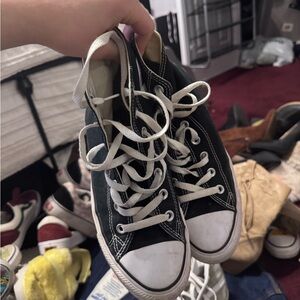 Converse White and Black High-Top Sneakers